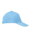 Casquette baseball 5 pans publicitaire personnalisée BUZZ Matières : coton Couleurs : bleu bébé livraison express 24h 48h