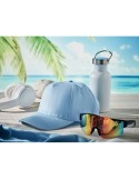 Casquette baseball 5 pans publicitaire personnalisée BUZZ Matières : coton Couleurs : bleu bébé livraison express 24h 48h