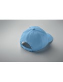 Casquette baseball 5 pans publicitaire personnalisée BUZZ Matières : coton Couleurs : bleu bébé personnalisation rapide en Franc