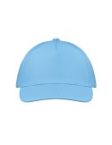 Casquette baseball 5 pans publicitaire personnalisée BUZZ Matières : coton Couleurs : bleu bébé accessoire événementiel unique
