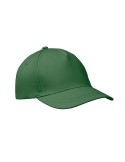 Casquette baseball 5 pans publicitaire personnalisée BUZZ Matières : coton Couleurs : vert foncé marquage laser ultra précis