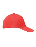 Casquette baseball 5 pans publicitaire personnalisée BUZZ Matières : coton Couleurs : rouge goodies publicitaire durable