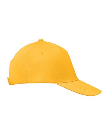 Casquette baseball 5 pans publicitaire personnalisée BUZZ Matières : coton Couleurs : jaune goodies publicitaire événementiel
