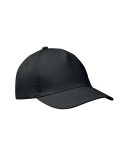 Casquette baseball 5 pans publicitaire personnalisée BUZZ Matières : coton Couleurs : noir personnalisable avec votre logo