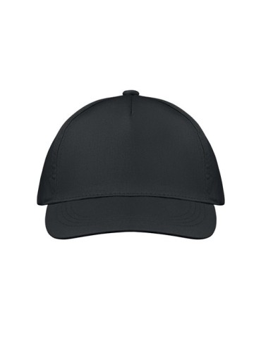 Casquette baseball 5 pans publicitaire personnalisée BUZZ Matières : coton Couleurs : noir personnalisable avec votre logo