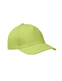 Casquette baseball 5 pans publicitaire personnalisée BUZZ Matières : coton Couleurs : vert citron marquage couleur éclatante