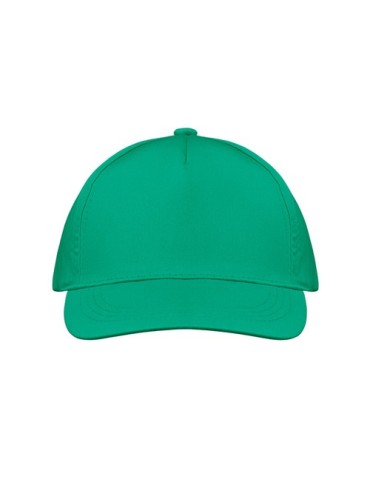 Casquette baseball 5 pans publicitaire personnalisée BUZZ Matières : coton Couleurs : vert objet promotionnel éco-responsable