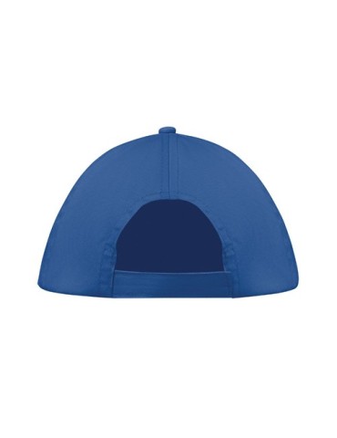 Casquette baseball 5 pans publicitaire personnalisée BUZZ Matières : coton Couleurs : bleu royal goodies personnalisé en stock