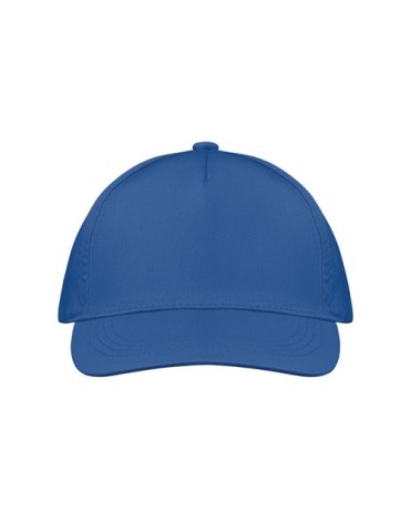 Casquette baseball 5 pans publicitaire personnalisée BUZZ Matières : coton Couleurs : bleu royal cadeau collaborateur premium