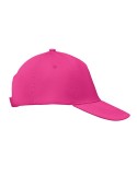 Casquette baseball 5 pans publicitaire personnalisée BUZZ Matières : coton Couleurs : fuchsia personnalisable avec votre logo