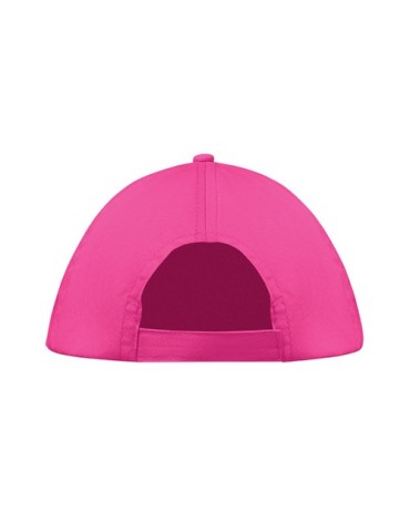 Casquette baseball 5 pans publicitaire personnalisée BUZZ Matières : coton Couleurs : fuchsia objet promotionnel éco-responsable