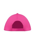 Casquette baseball 5 pans publicitaire personnalisée BUZZ Matières : coton Couleurs : fuchsia objet promotionnel éco-responsable