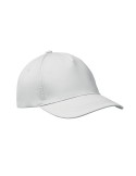 Casquette baseball 5 pans publicitaire personnalisée BUZZ Matières : coton Couleurs : blanc livraison express 24h 48h