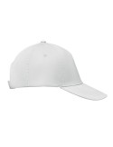 Casquette baseball 5 pans publicitaire personnalisée BUZZ Matières : coton Couleurs : blanc cadeau collaborateur premium