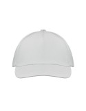 Casquette baseball 5 pans publicitaire personnalisée BUZZ Matières : coton Couleurs : blanc accessoire événementiel unique