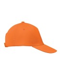 Casquette baseball 5 pans publicitaire personnalisée BUZZ Matières : coton Couleurs : orange marquage laser ultra précis