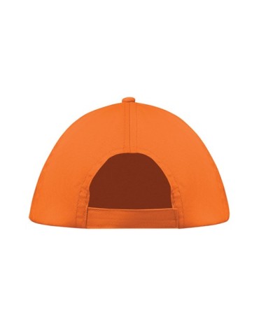Casquette baseball 5 pans publicitaire personnalisée BUZZ Matières : coton Couleurs : orange objet promo petit budget