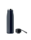 Bouteille double paroi personnalisée 500 ml CORDLE Couleurs : bleu marine Matières : acier inoxydable recyclé objet publicitaire