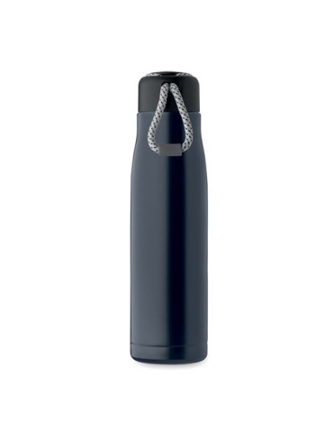 Bouteille double paroi personnalisée 500 ml CORDLE Couleurs : bleu marine Matières : acier inoxydable recyclé goodies publicitai