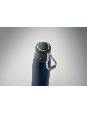 Bouteille double paroi personnalisée 500 ml CORDLE Couleurs : bleu marine Matières : acier inoxydable recyclé marquage couleur é