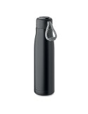 Bouteille double paroi personnalisée 500 ml CORDLE Couleurs : noir Matières : acier inoxydable recyclé marquage laser ultra préc