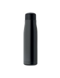 Bouteille double paroi personnalisée 500 ml CORDLE Couleurs : noir Matières : acier inoxydable recyclé cadeau collaborateur prem