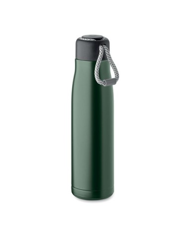 Bouteille double paroi personnalisée 500 ml CORDLE Couleurs : vert foncé Matières : acier inoxydable recyclé goodies publicitair
