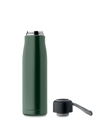 Bouteille double paroi personnalisée 500 ml CORDLE Couleurs : vert foncé Matières : acier inoxydable recyclé marquage couleur éc