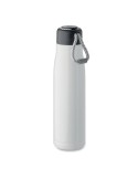 Bouteille double paroi personnalisée 500 ml CORDLE Couleurs : blanc Matières : acier inoxydable recyclé impression haute définit