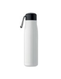 Bouteille double paroi personnalisée 500 ml CORDLE Couleurs : blanc Matières : acier inoxydable recyclé accessoire événementiel 