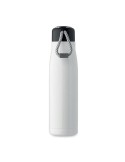 Bouteille double paroi personnalisée 500 ml CORDLE Couleurs : blanc Matières : acier inoxydable recyclé personnalisation sur mes