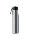 Bouteille double paroi personnalisée 500 ml CORDLE Couleurs : argenté mat Matières : acier inoxydable recyclé cadeau collaborate