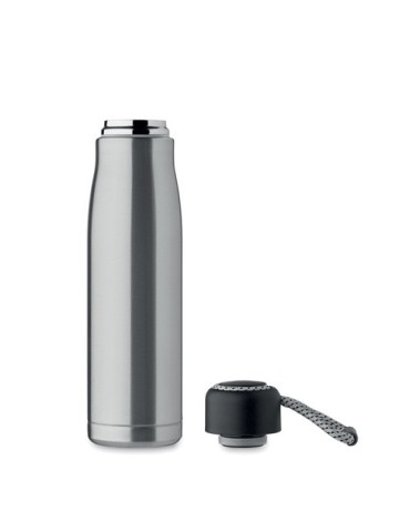 Bouteille double paroi personnalisée 500 ml CORDLE Couleurs : argenté mat Matières : acier inoxydable recyclé cadeau client orig