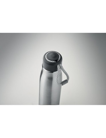Bouteille double paroi personnalisée 500 ml CORDLE Couleurs : argenté mat Matières : acier inoxydable recyclé impression logo ha