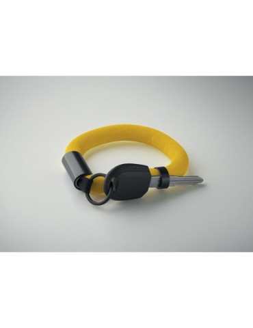 Bracelet porte-clés flottant personnalisé POLLY Matières : PET Couleurs : jaune objet publicitaire robuste