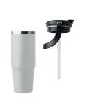 Gobelet double paroi personnalisé 850 ml SUMA HAND Couleurs : blanc Matières : acier inoxydable recyclé impression logo haute qu