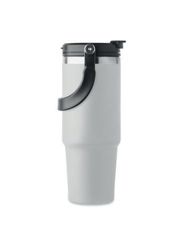 Gobelet double paroi personnalisé 850 ml SUMA HAND Couleurs : blanc Matières : acier inoxydable recyclé goodies publicitaire dur