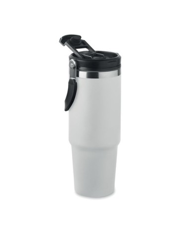 Gobelet double paroi personnalisé 850 ml SUMA HAND Couleurs : blanc Matières : acier inoxydable recyclé marquage laser ultra pré