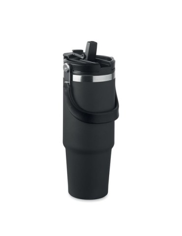 Gobelet double paroi personnalisé 850 ml SUMA HAND Couleurs : noir Matières : acier inoxydable recyclé personnalisable avec votr