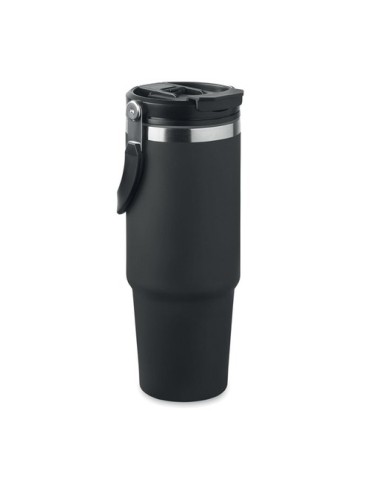 Gobelet double paroi personnalisé 850 ml SUMA HAND Couleurs : noir Matières : acier inoxydable recyclé impression haute définiti