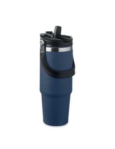 Gobelet double paroi personnalisé 850 ml SUMA HAND Couleurs : bleu marine Matières : acier inoxydable recyclé cadeau entreprise 