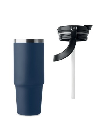 Gobelet double paroi personnalisé 850 ml SUMA HAND Couleurs : bleu marine Matières : acier inoxydable recyclé cadeau affaires él