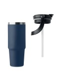 Gobelet double paroi personnalisé 850 ml SUMA HAND Couleurs : bleu marine Matières : acier inoxydable recyclé cadeau affaires él