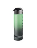 Bouteille de sport  1L en RPET - LEVEL Matières : PET recyclé Couleurs : vert marquage couleur éclatante