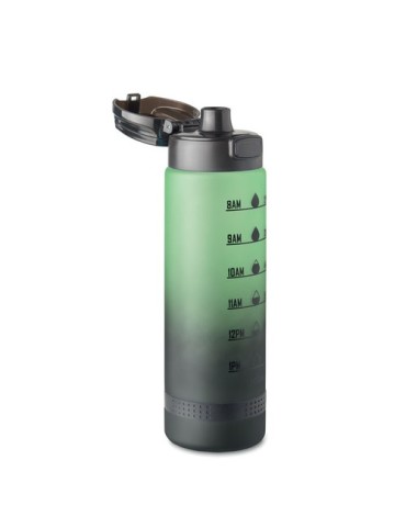 Bouteille de sport  1L en RPET - LEVEL Matières : PET recyclé Couleurs : vert personnalisation rapide en France