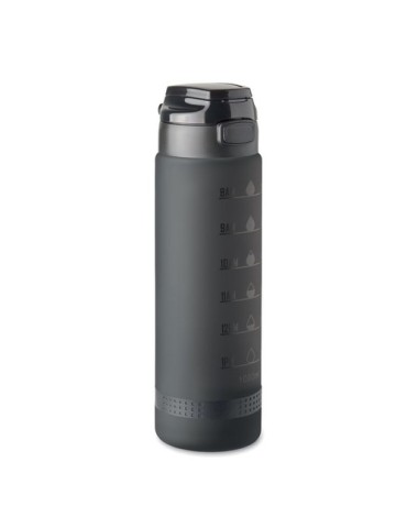 Bouteille de sport  1L en RPET - LEVEL Matières : PET recyclé Couleurs : noir impression haute définition