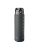 Bouteille de sport  1L en RPET - LEVEL Matières : PET recyclé Couleurs : noir impression haute définition
