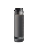 Bouteille de sport  1L en RPET - LEVEL Matières : PET recyclé Couleurs : noir goodies personnalisé en stock
