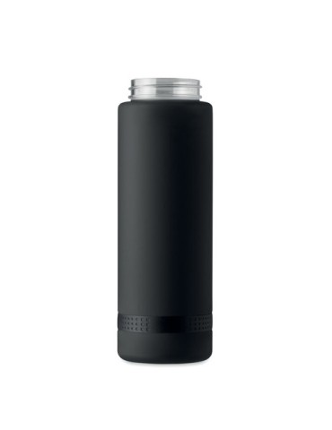 Bouteille de sport  1L en RPET - LEVEL Matières : PET recyclé Couleurs : noir cadeau collaborateur premium