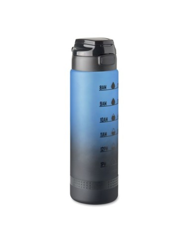 Bouteille de sport  1L en RPET - LEVEL Matières : PET recyclé Couleurs : bleu personnalisable avec votre logo